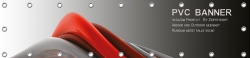Banner 250x100 cm, PVC, 510g/qm, rundum gest